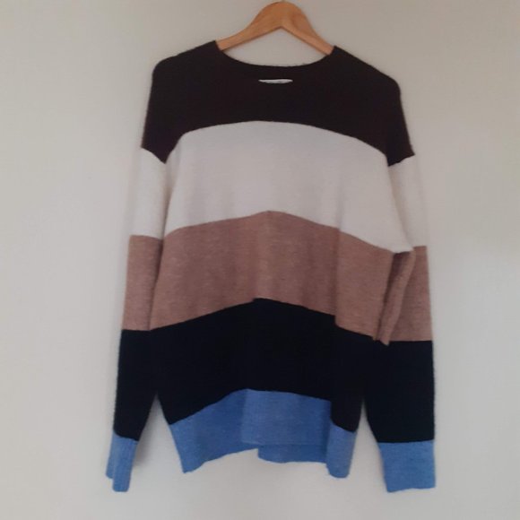 ARITZIA WILFRED FREE CIPIANA ALPACA WOOL BLEND COLORBLOCK OVERSIZED SWEATER 2 - Picture 3 of 6